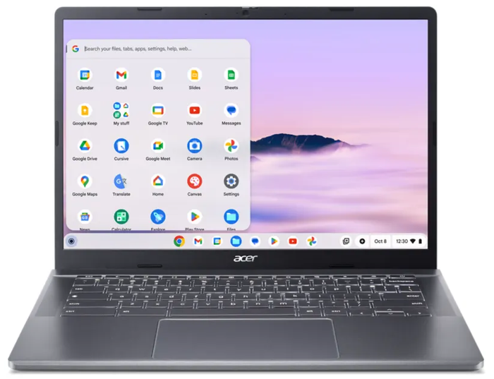 Acer Laptop Chromebook Plus 514 - 7th Generation Ryzen 5 8GB DDR5 RAM 256GB SSD Backlit KB ChromeOS 14" IPS FHD Screen