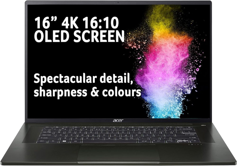 Acer Laptop Swift Edge 16 - 6th Generation Ryzen 7, 16GB DDR5 RAM, 1TB SSD, 1.23KG Weight, 16" 4K OLED Screen, Laptop