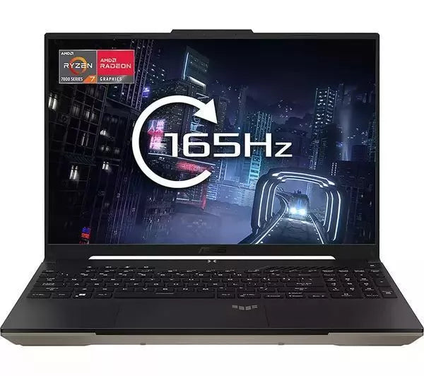 ASUS Gaming Laptop TUF A16 - 7th Generation Ryzen 7 16GB DDR5 RAM 1TB SSD Backlit KB 8GB RX 7700S Graphics 16"  165Hz FHD+ Screen