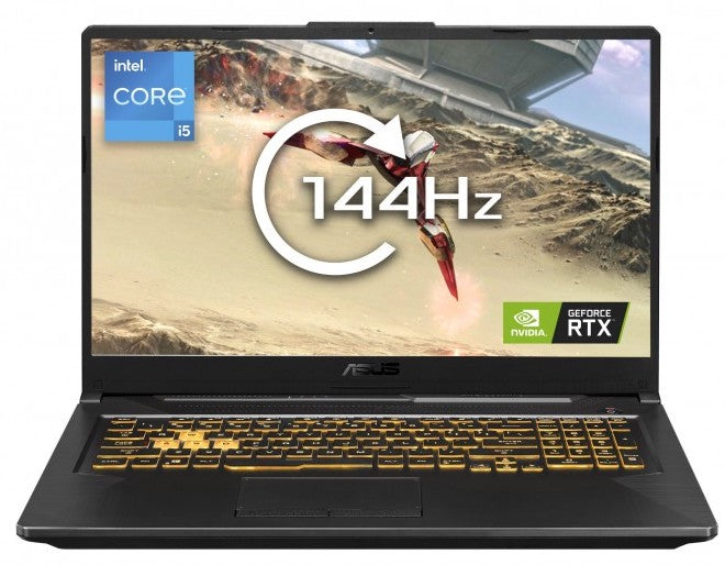 ASUS Gaming Laptop TUF F17 - H-Series Core i5 16GB RAM 512GB SSD NVIDIA RTX Graphics 17.3" 144Hz FHD Screen