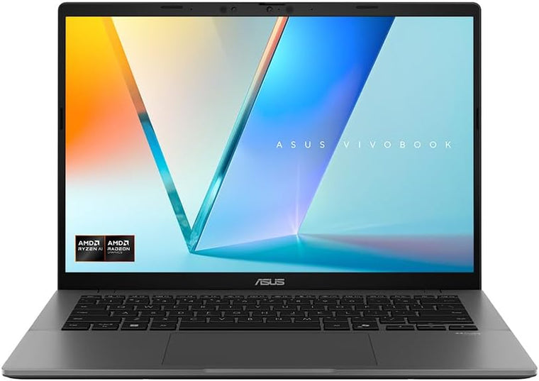 ASUS Laptop VivoBook S14 - 8th Generation Ryzen 9 32GB DDR5 RAM 1TB SSD Backlit Keyboard Metal Chassis 14" IPS Quad-HD Screen