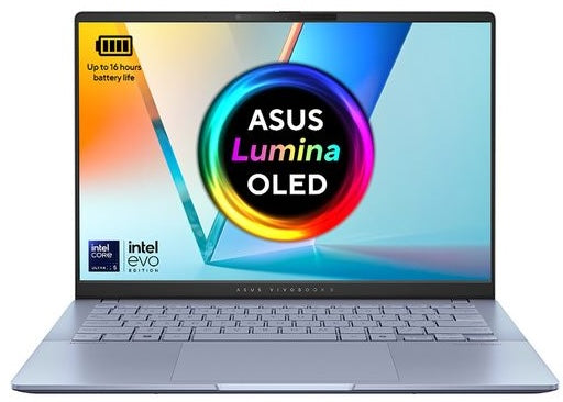 ASUS Laptop VivoBook S14 - Intel Ultra 7 Series 2 16GB DDR5 RAM 1TB SSD 1.3KG Weight WiFi-7 Backlit KB 14" OLED FHD Screen
