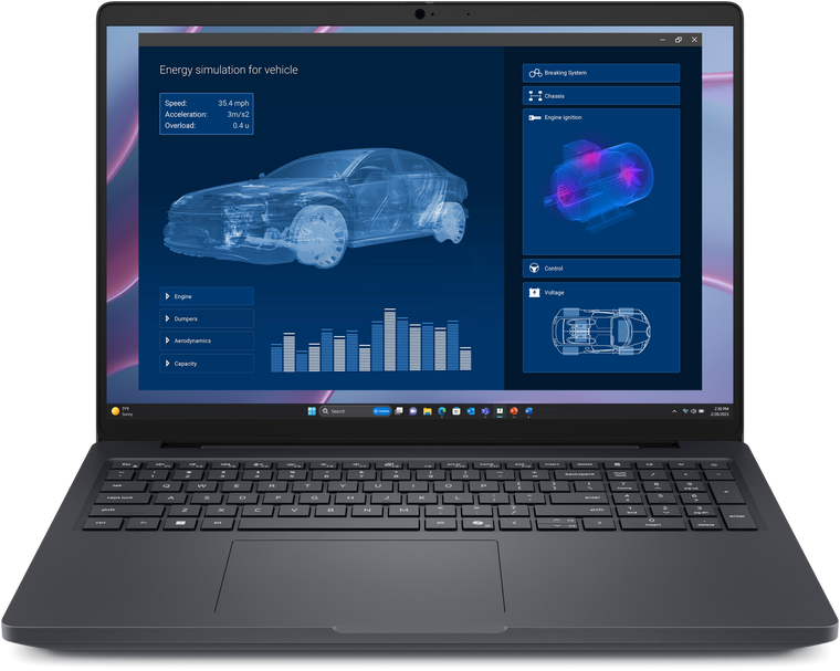 Dell Laptop Pro 16 Max - Intel Ultra 7 Series 2 16GB DDR5 RAM 512GB SSD Backlit KB Intel Arc 140T Graphics Windows 11 Pro 16" IPS FHD Screen
