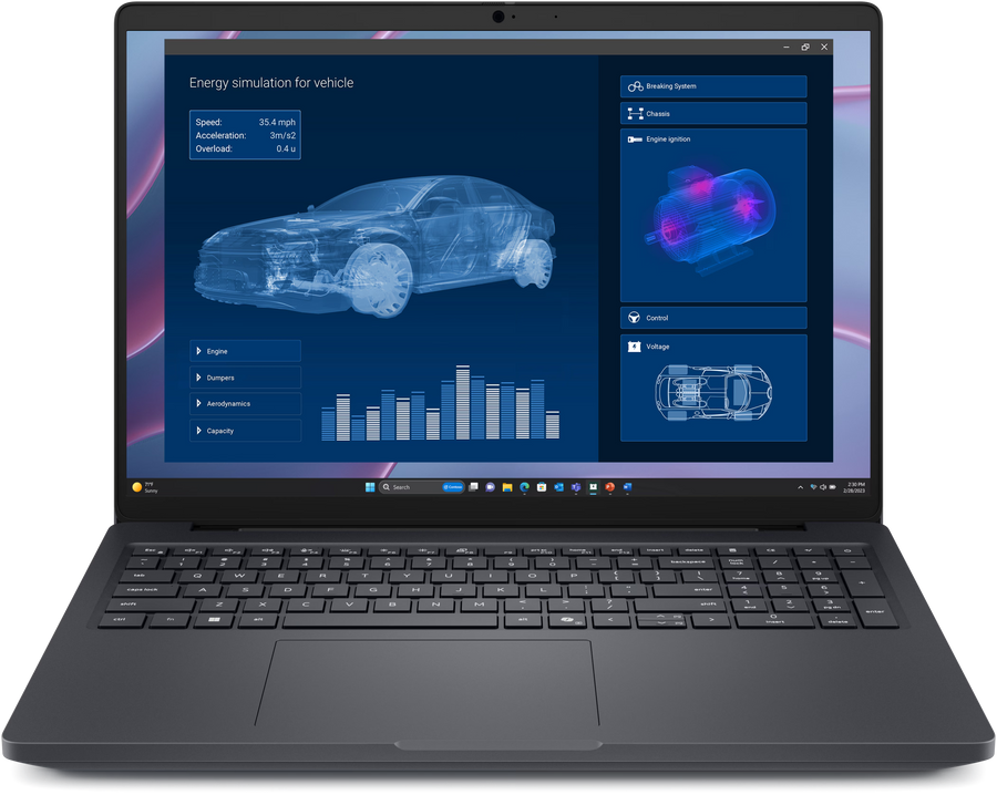 Dell Laptop Pro 16 Max - Intel Ultra 7 Series 2 16GB DDR5 RAM 512GB SSD Backlit KB Intel Arc 140T Graphics Windows 11 Pro 16" IPS FHD Screen