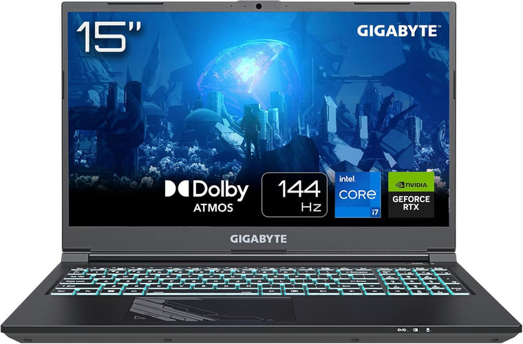 Gigabyte Gaming Laptop G5 - 13th Generation H-Series i7 16GB DDR5 RAM 1TB SSD Backlit KB NVIDIA RTX 4050 Graphics 15.6" 144Hz FHD Screen