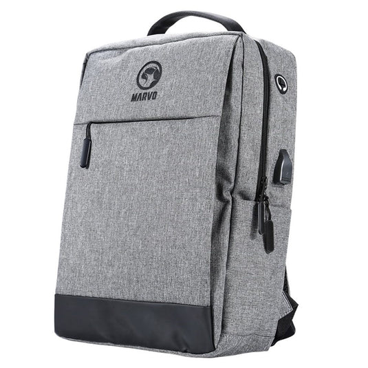 Grey Waterproof Backpack with USB Port For Laptops up