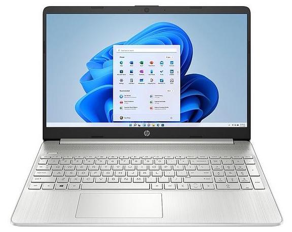 HP 15s-fq0123na - Intel Quad-Core, 4GB RAM, 128GB SSD, Windows 11 Home, 15.6" FHD Screen, Laptop