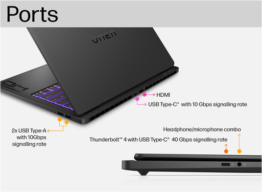 HP Gaming Laptop Omen Transcend 14-fb0005na - Intel Ultra 7