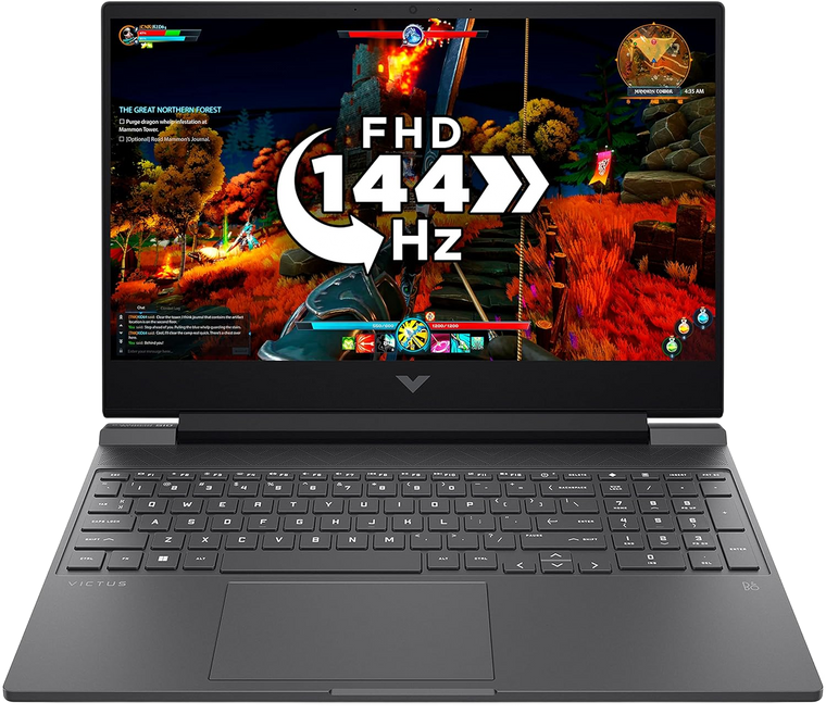 HP Gaming Laptop Victus 15-fb0000na - H-Series Ryzen 7 8GB RAM 512GB SSD Backlit Keyvoard NVIDIA RTX 3050 Graphics Bang & Olufsen Speakers 15.6" 144Hz IPS FHD Screen