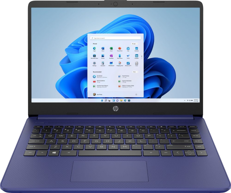 HP Laptop 14s-dq0511na - Intel Quad-Core 4GB RAM 64GB eMMC Windows 11 Home 14" FHD Screen