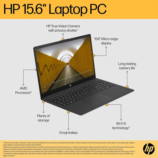 HP laptop 15-fc0038na - 7th Generation Ryzen 3 8GB DDR5 RAM