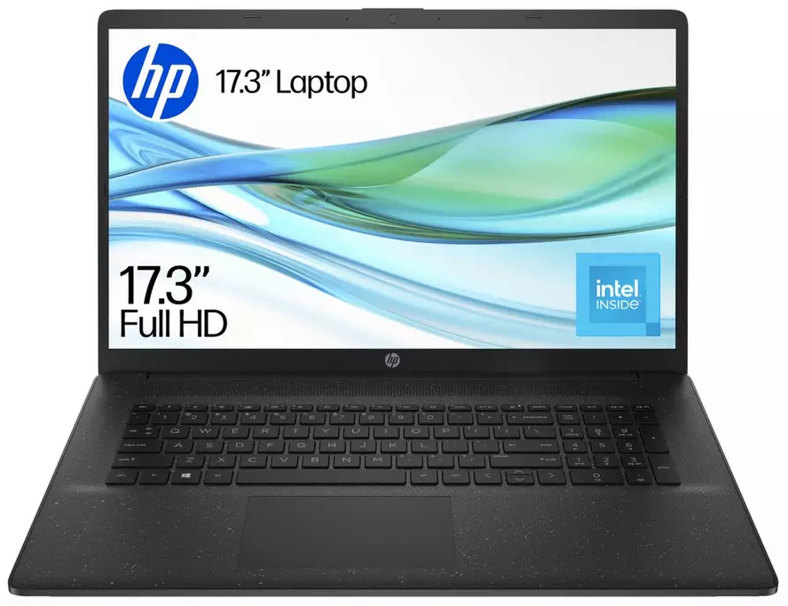 HP Laptop 17-cn - Intel Quad-Core 8GB RAM 128GB SSD + 128GB UFS Windows 11 Home 17.3" IPS FHD Screen