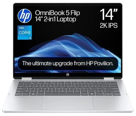 HP Laptop OmniBook 5 - 13th Generation Core i5 16GB DDR5 RAM 512GB SSD 2-in-1 Design 14" IPS FHD+ Touchscreen