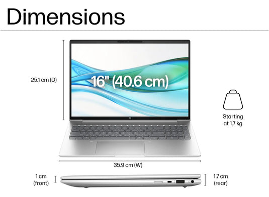 HP Laptop ProBook 460 G11 - Intel Core Ultra 7 16GB DDR5 RAM 512GB SSD