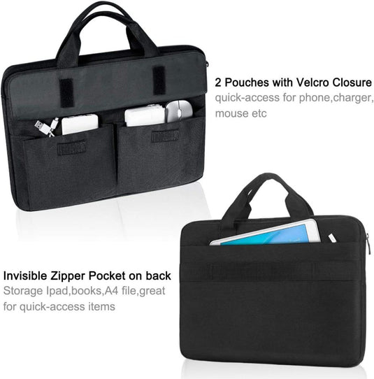 Shockproof Neoprene Laptop Sleeve Case - Fits 14 To 15.6 Inch Laptops - Black, Shoulder/Messenger Bag