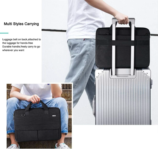 Laptop Carry Case with Shoulder Strap Black - For Laptops