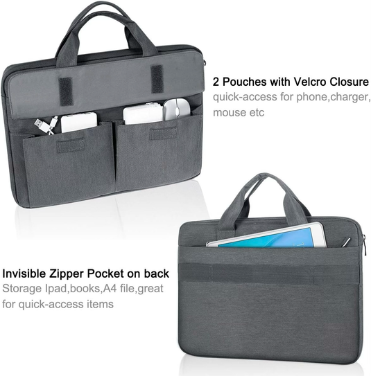 Laptop Carry Case with Shoulder Strap Grey - For Laptops up