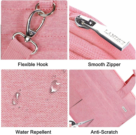 Laptop Carry Case with Shoulder Strap Pink - For Laptops up