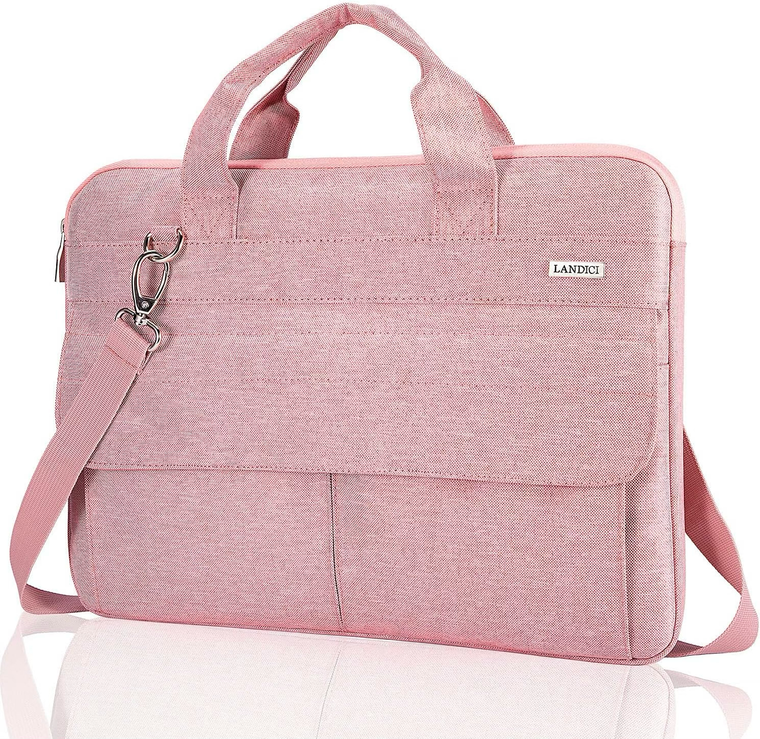 Laptop Carry Case with Shoulder Strap Pink - For Laptops up to 14"