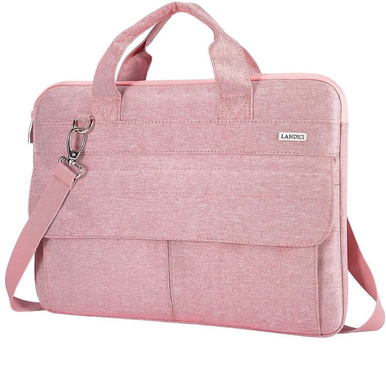Laptop Carry Case with Shoulder Strap Pink - For Laptops up to 15.6"