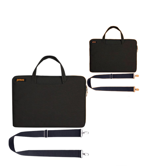 Laptop Sleeve with Shoulder Strap Water Resistant Black