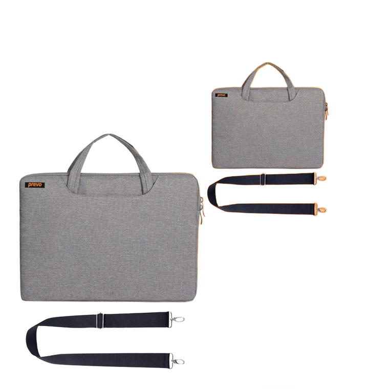 Laptop Sleeve with Shoulder Strap, Water Resistant, Grey - For Laptops up to 15.6"