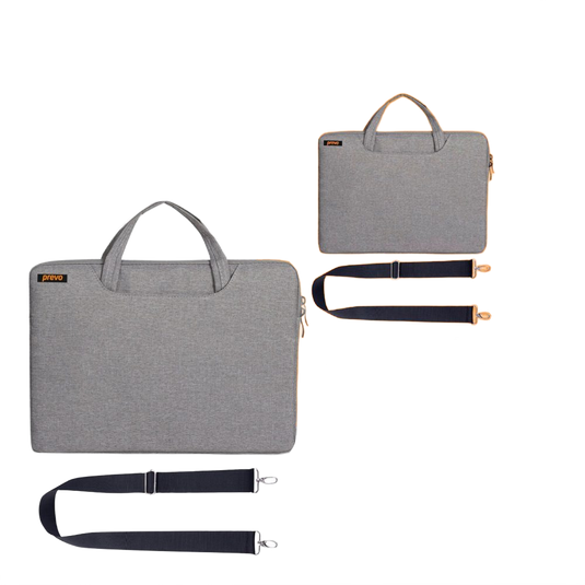 Laptop Sleeve with Shoulder Strap Water Resistant Grey