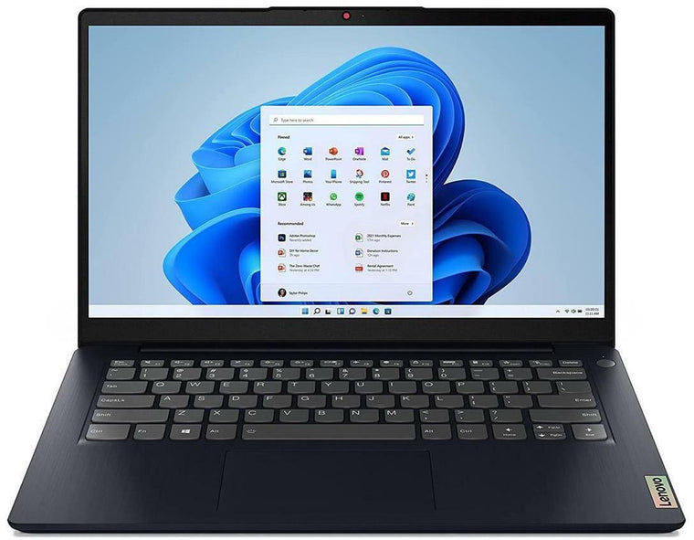 Lenovo Laptop IdeaPad 1i-14 - Intel Quad-Core 4GB RAM 128GB eMMC Windows 11 Home 14" FHD Screen