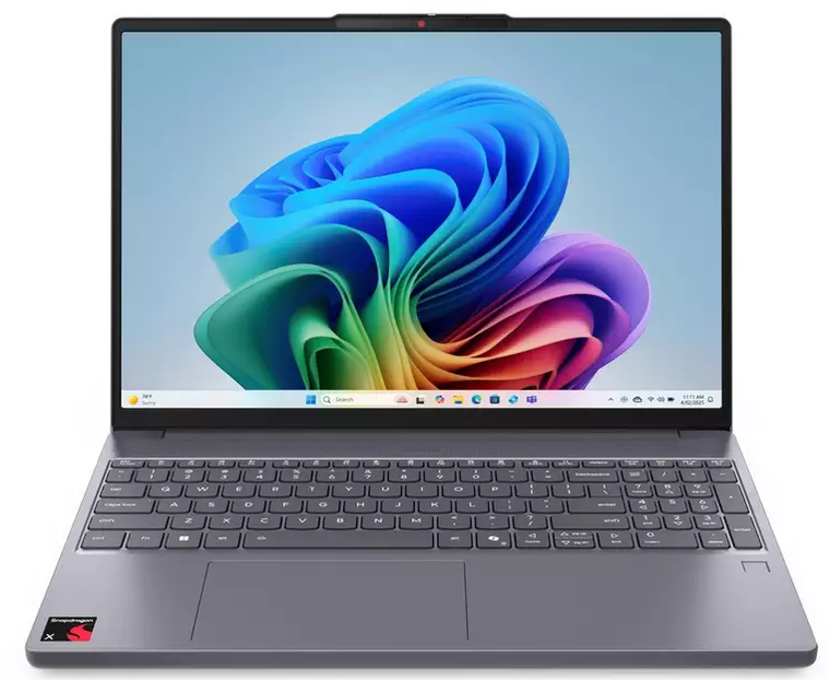 Lenovo Laptop IdeaPad Slim 3x - Eight-Core Snapdragon X 16GB DDR5 RAM 256GB SSD 1.55KG Weight Wi-Fi 7 15.3" FHD Screen