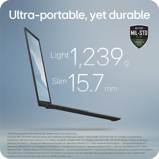 LG Laptop Gram 16 - Intel Ultra 7 Series 2 16GB DDR5 RAM