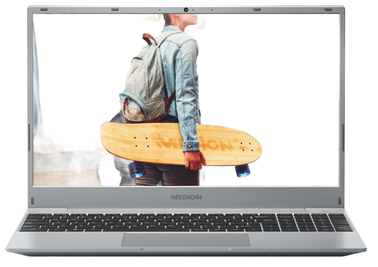 Medion Laptop Akoya E15 - Six-Core Ryzen 5 8GB RAM 512GB SSD Backlit Keyboard 15.6" FHD Screen