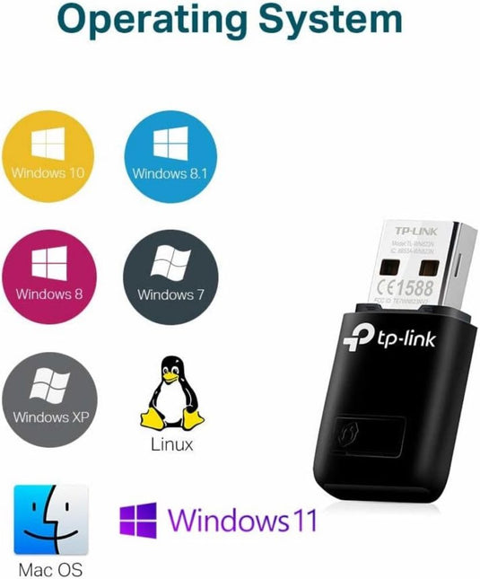 Mini Wireless N USB Adapter 300 Mbps Wi-Fi - TP-Link