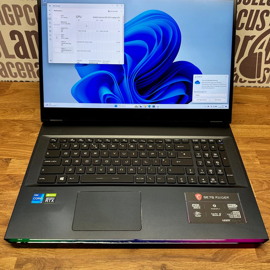 MSI Gaming laptop GE76 Raider - H-Series Core i7 16GB RAM