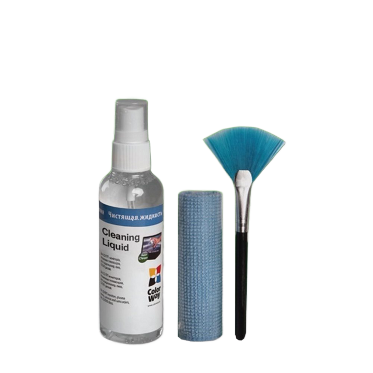 Multipurpose 3 in 1 Cleaner Set with Microfiber Cloth for Screen and Monitor - ColorWay