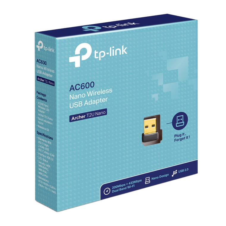 Nano Wireless USB Adapter, Dual Band, Advanced Security - TP-Link