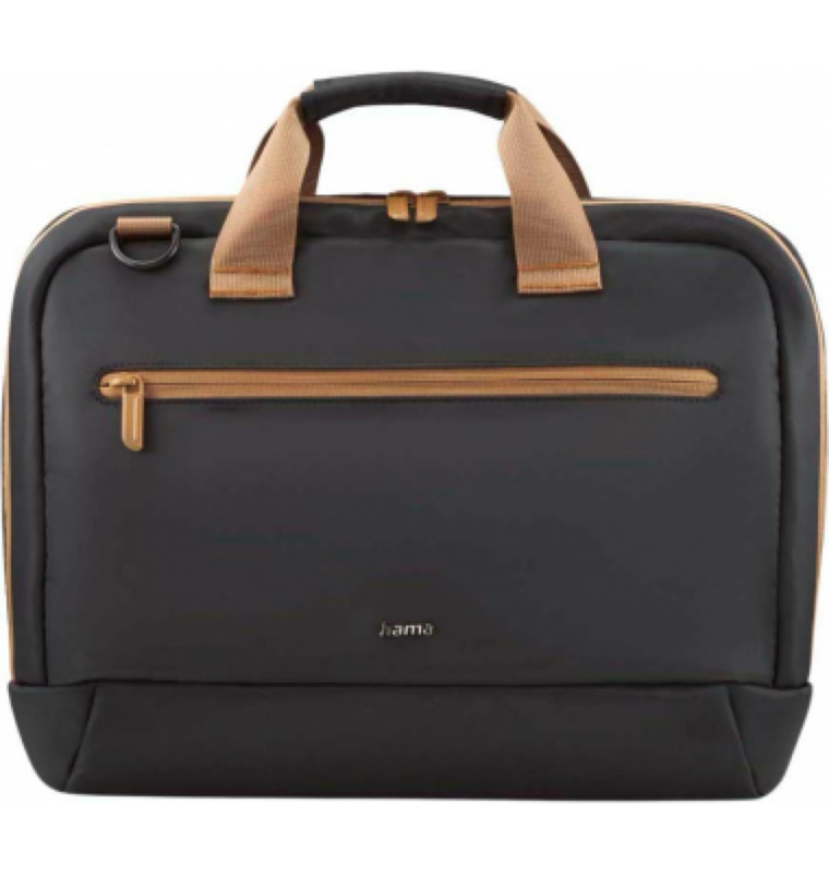 Ultra Lightweight Laptop Bag Up to 16.2" Padded Compartment Front Pocket Trolley Strap Water-Repellent Eco-Friendly Black - Hama
