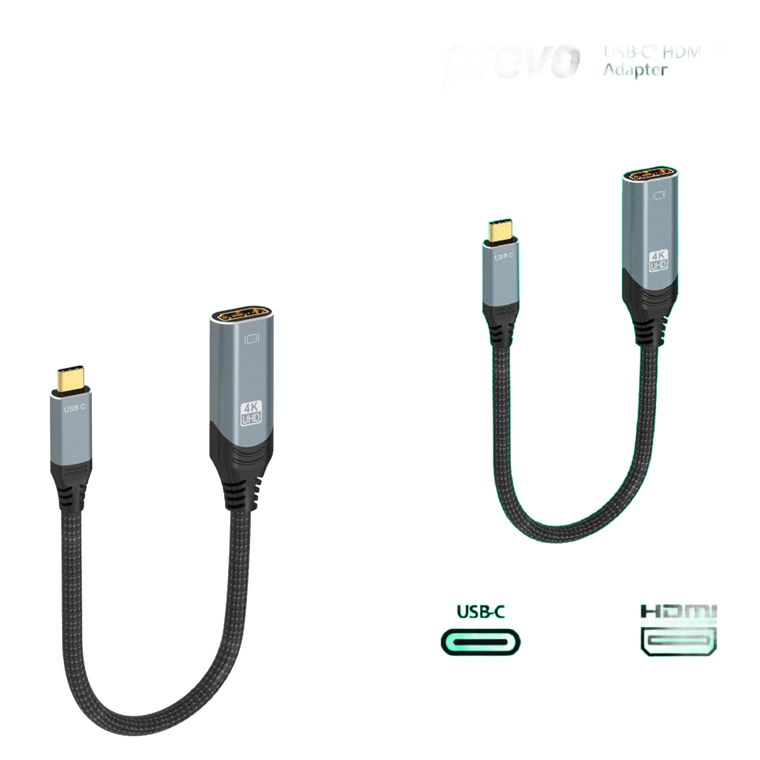 USBC to HDMI Female Converter Adapter, HDMI2.0 Supports up to 4K - Prevo