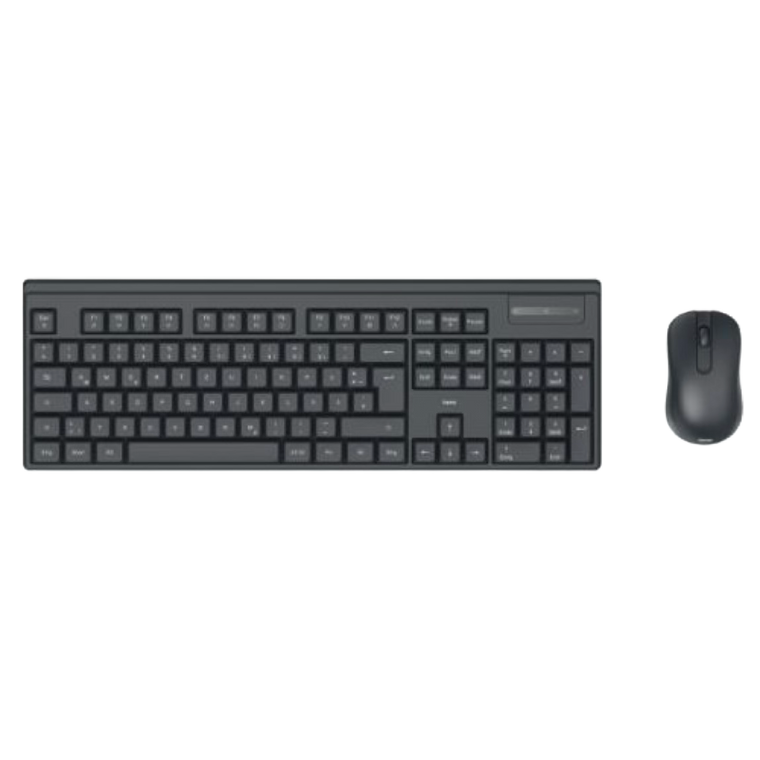 Wireless Keyboard and Mouse Desktop Kit Multimedia Ambidextrous 1200 DPI Mouse Black - Hama
