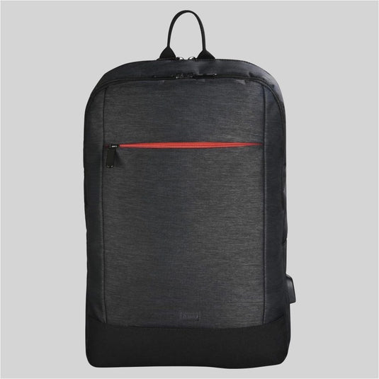 Laptop Backpack with USB Charging Port, Black - For Laptops up to 17.3"