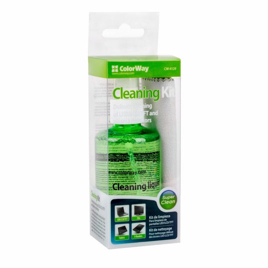 2-In-1 Cleaning Kit For Screens, 100ml Cleaning Solution, 1 Microfibre Cloth - ColorWay