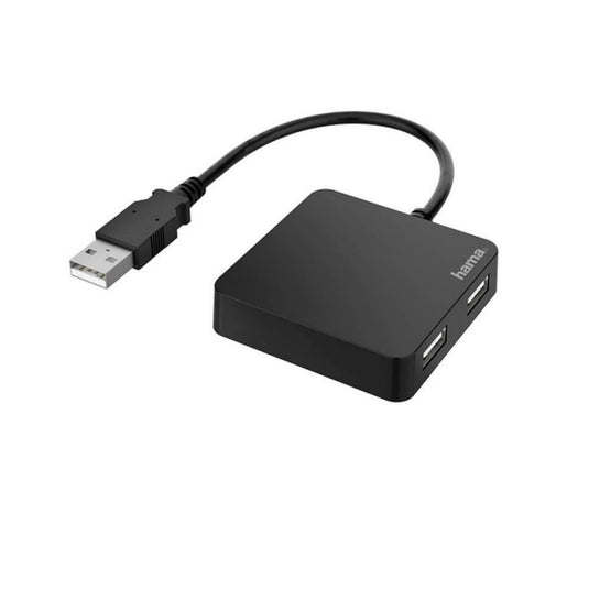 External 4-Port USB 2.0 Hub, USB Powered - Hama