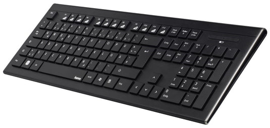 Wireless Keyboard and Mouse Desktop Kit, Soft Touch Keys, 12 Media Keys, Up to 1600 DPI Mouse - Hama