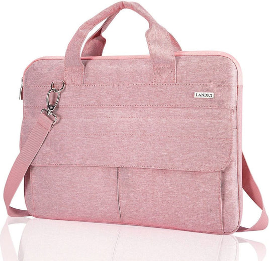 Laptop Carry Case with Shoulder Strap Pink - For Laptops up to 15.6"