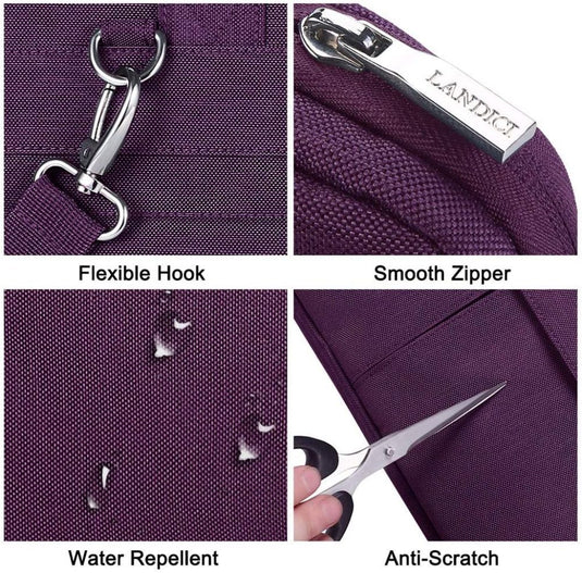 Laptop Carry Case with Shoulder Strap, Purple - For Laptops up to 15.6"