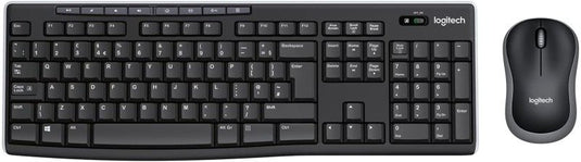 Wireless Keyboard and Mouse Combo for Windows, Compact Mouse, 8 Multimedia and Shortcut Keys for PC and Laptop - Logitech