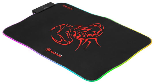 Gaming Mouse Pad, 7-Colour Lighting with 3 RGB Effects, Touch Control, Steady Rubber Base - Marvo
