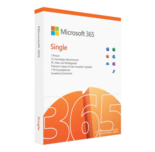 Microsoft Office 365 Personal, 1 User, One Year Subscription