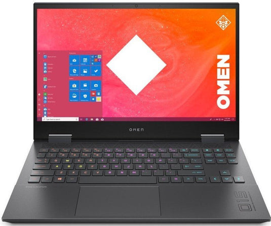 HP Gaming Laptop Omen 15 - Eight-Core H-Series Ryzen 7 16GB RAM 512GB SSD 6GB NVIDIA GTX 1660 Ti Graphics Backlit Keyboard 15.6" 144Hz IPS FHD Screen