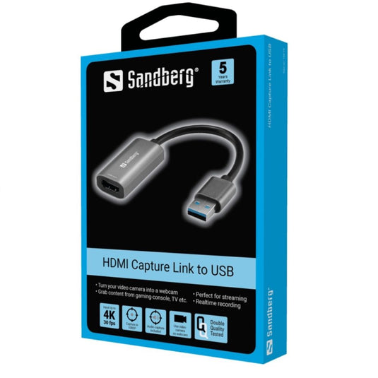 HDMI Capture Link to USB-A Cable - Sandberg