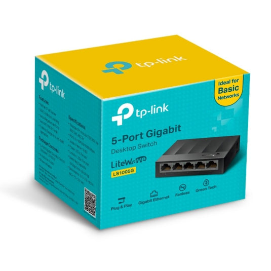 5-Port Gigabit Desktop Switch, Plug & Play, Fanless - TP-Link